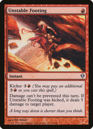 Unstable Footing [Zendikar] | Exor Games New Glasgow