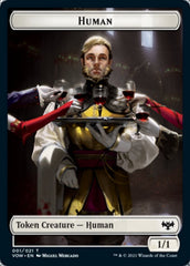 Human (001) // Human Soldier Double-sided Token [Innistrad: Crimson Vow Tokens] | Exor Games New Glasgow