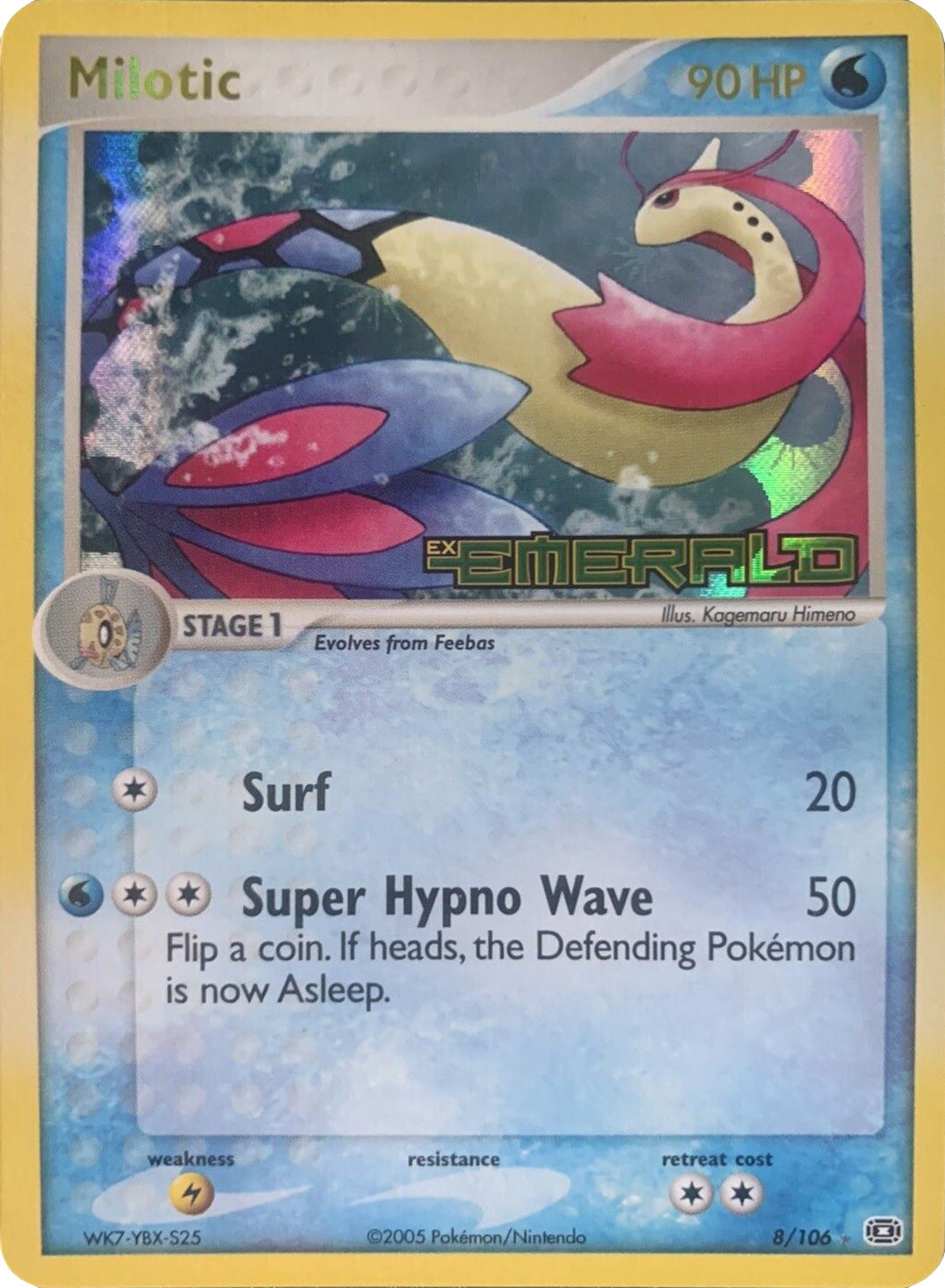 Milotic (8/106) (Stamped) [EX: Emerald] | Exor Games New Glasgow
