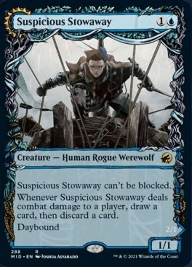 Suspicious Stowaway // Seafaring Werewolf (Showcase Equinox) [Innistrad: Midnight Hunt] | Exor Games New Glasgow