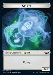 Fish // Spirit Double-sided Token [Streets of New Capenna Tokens] | Exor Games New Glasgow