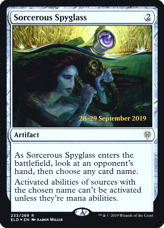 Sorcerous Spyglass  [Throne of Eldraine Prerelease Promos] | Exor Games New Glasgow