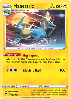 Manectric (052/185) [Sword & Shield: Vivid Voltage] | Exor Games New Glasgow