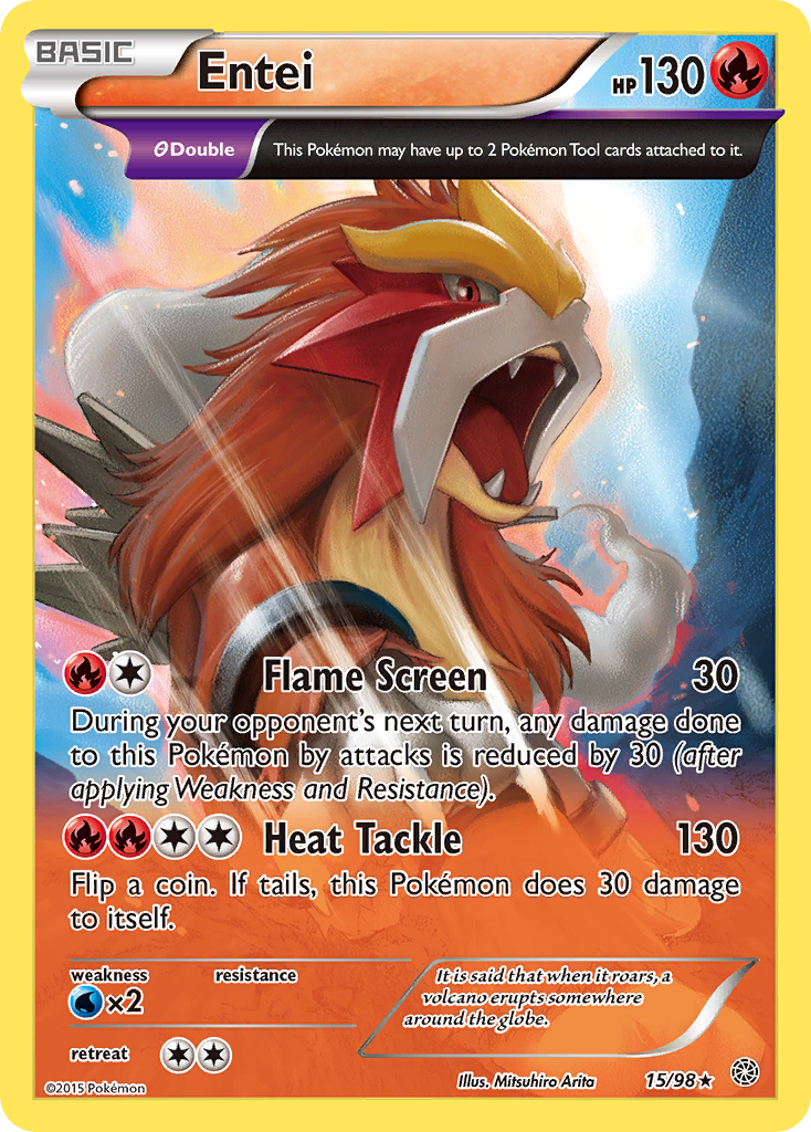 Entei (15/98) [XY: Ancient Origins] | Exor Games New Glasgow