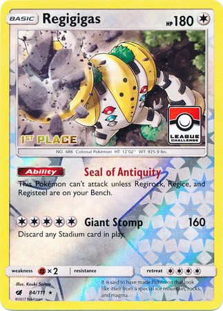 Regigigas (84/111) (League Promo 1st Place) [Sun & Moon: Crimson Invasion] | Exor Games New Glasgow
