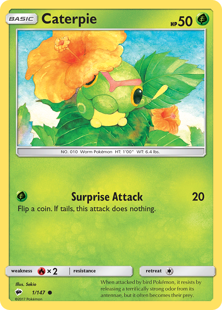 Caterpie (1/147) [Sun & Moon: Burning Shadows] | Exor Games New Glasgow