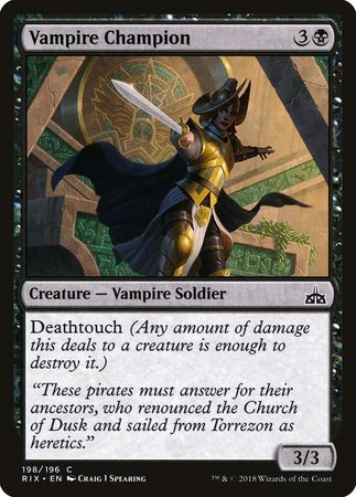 Vampire Champion [Rivals of Ixalan] | Exor Games New Glasgow