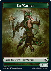 Dragon // Elf Warrior Double-Sided Token [Game Night: Free-for-All Tokens] | Exor Games New Glasgow