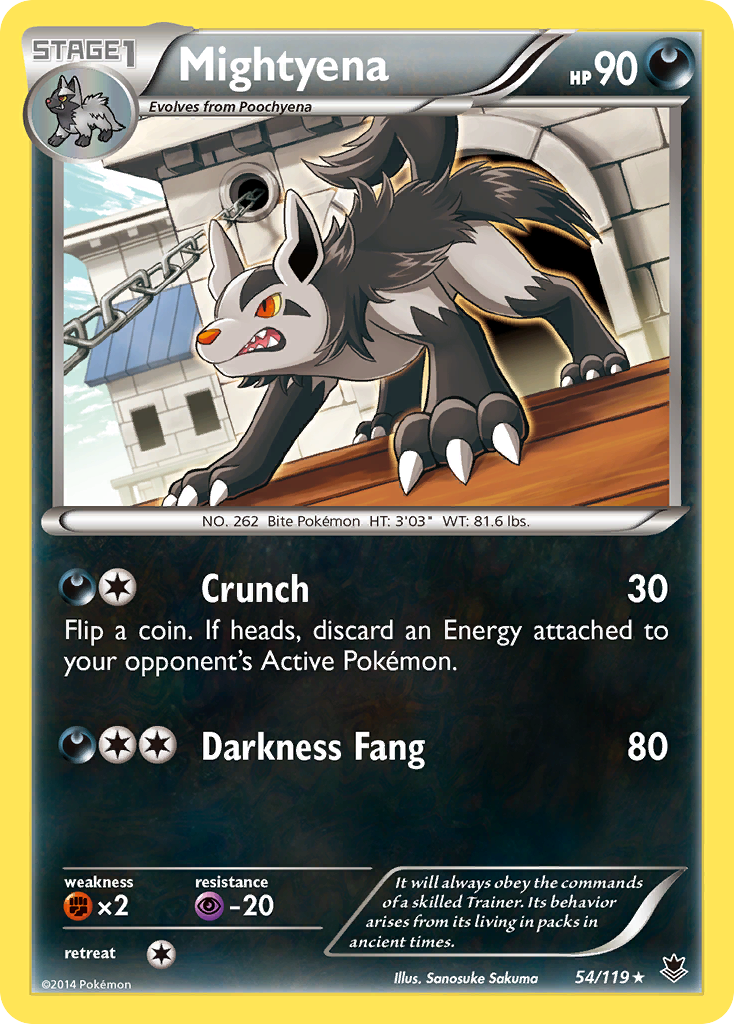 Mightyena (54/119) [XY: Phantom Forces] | Exor Games New Glasgow