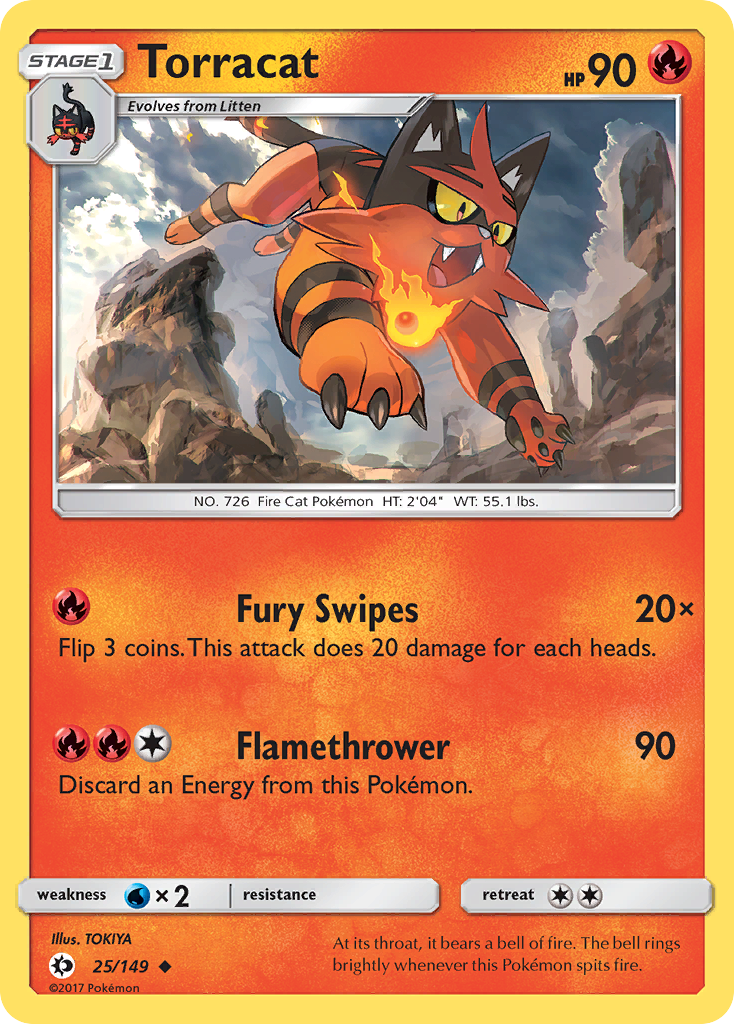 Torracat (25/149) [Sun & Moon: Base Set] | Exor Games New Glasgow