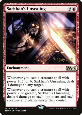 Sarkhan's Unsealing [Core Set 2019 Promos] | Exor Games New Glasgow