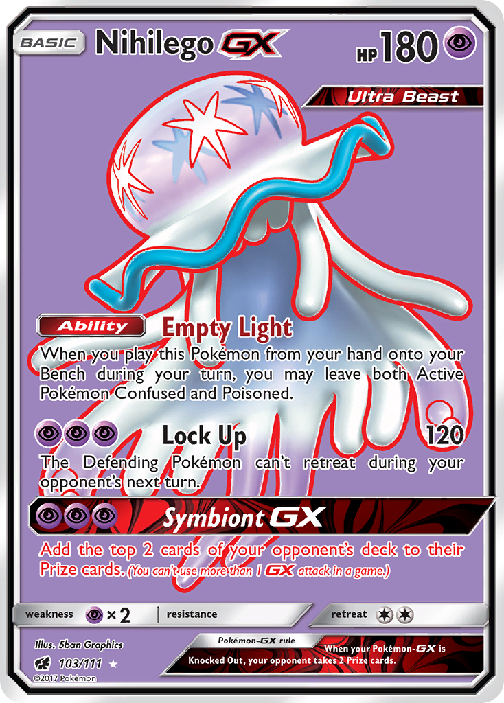 Nihilego GX (103/111) [Sun & Moon: Crimson Invasion] | Exor Games New Glasgow