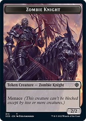 Zombie // Zombie Knight Double-Sided Token [Starter Commander Decks] | Exor Games New Glasgow