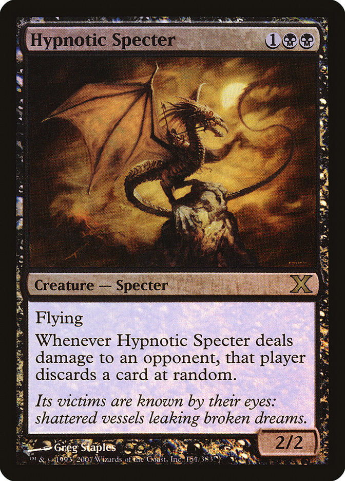 Hypnotic Specter (Premium Foil) [Tenth Edition] | Exor Games New Glasgow