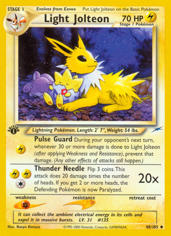 Light Jolteon (48/105) [Neo Destiny 1st Edition] | Exor Games New Glasgow