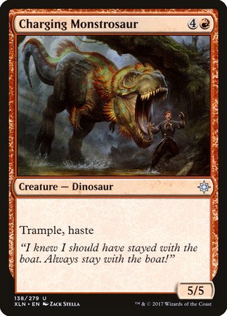 Charging Monstrosaur [Ixalan] | Exor Games New Glasgow