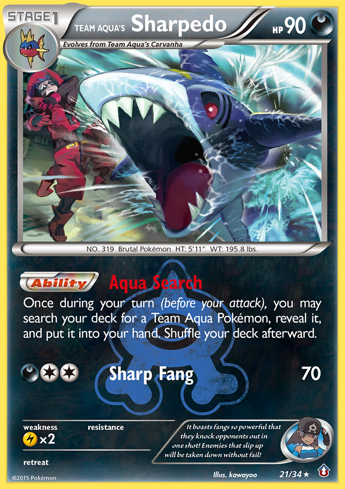 Team Aqua's Sharpedo (21/34) [XY: Double Crisis] | Exor Games New Glasgow