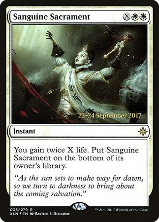 Sanguine Sacrament [Ixalan Promos] | Exor Games New Glasgow