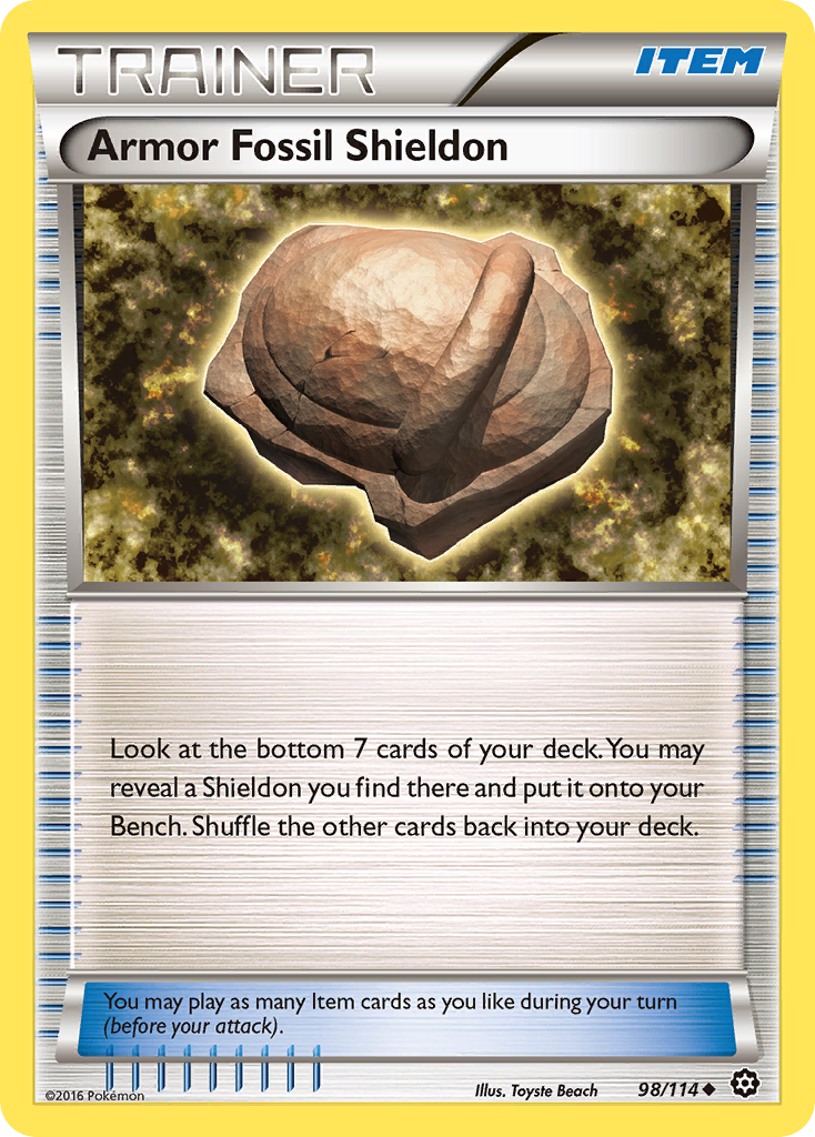 Armor Fossil Shieldon (98/114) [XY: Steam Siege] | Exor Games New Glasgow