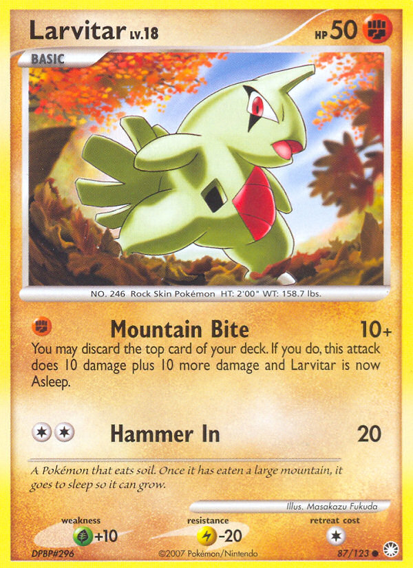 Larvitar (87/123) [Diamond & Pearl: Mysterious Treasures] | Exor Games New Glasgow