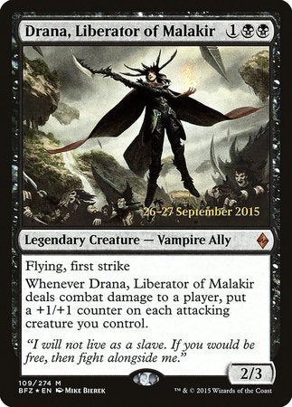 Drana, Liberator of Malakir [Battle for Zendikar Promos] | Exor Games New Glasgow