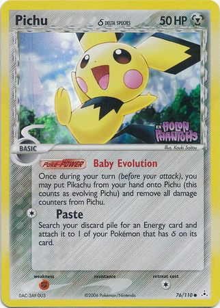 Pichu (76/110) (Delta Species) (Stamped) [EX: Holon Phantoms] | Exor Games New Glasgow