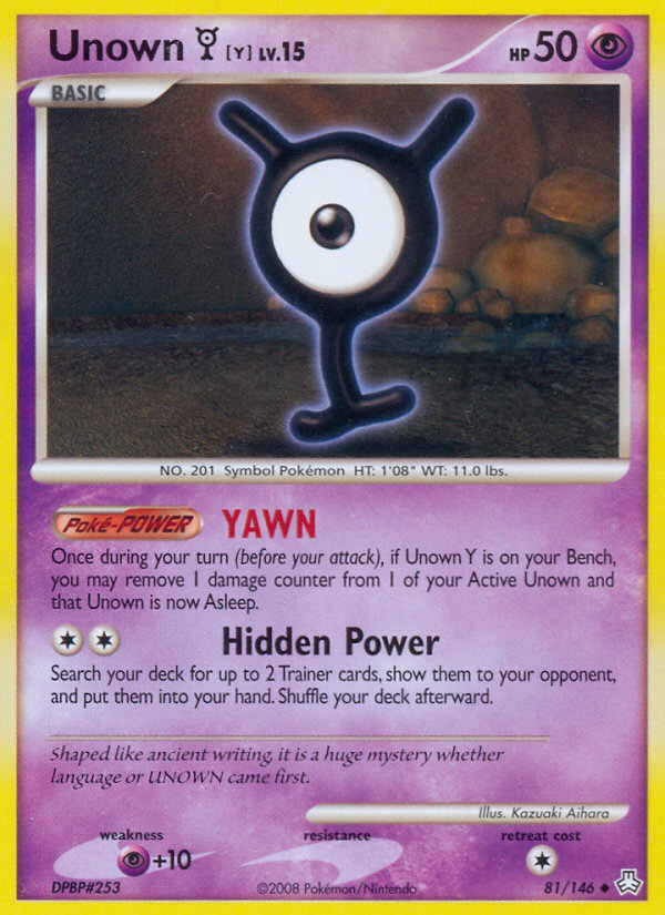 Unown Y (81/146) [Diamond & Pearl: Legends Awakened] | Exor Games New Glasgow