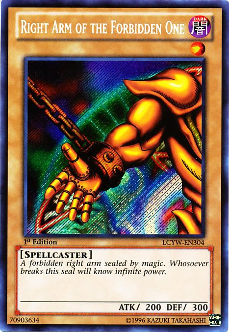 Right Arm of the Forbidden One [LCYW-EN304] Secret Rare | Exor Games New Glasgow