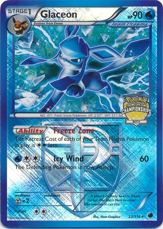 Glaceon (23/116) (City Championship Promo) [Black & White: Plasma Freeze] | Exor Games New Glasgow