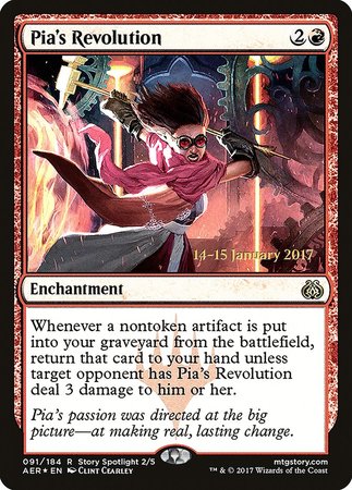 Pia's Revolution [Aether Revolt Promos] | Exor Games New Glasgow