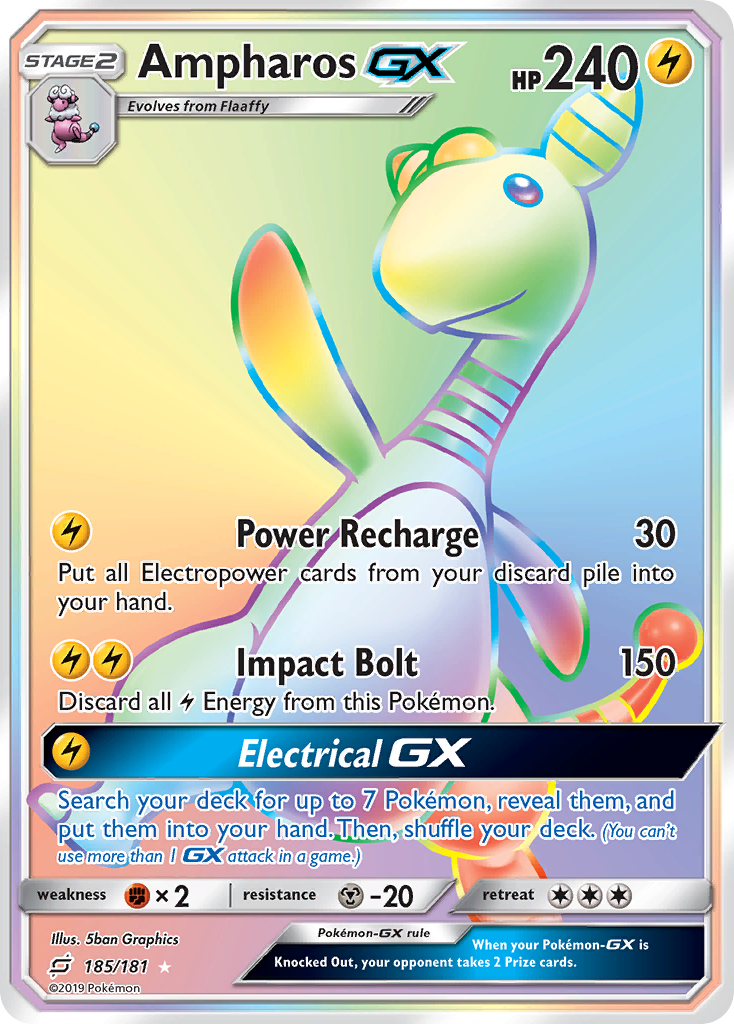 Ampharos GX (185/181) [Sun & Moon: Team Up] | Exor Games New Glasgow