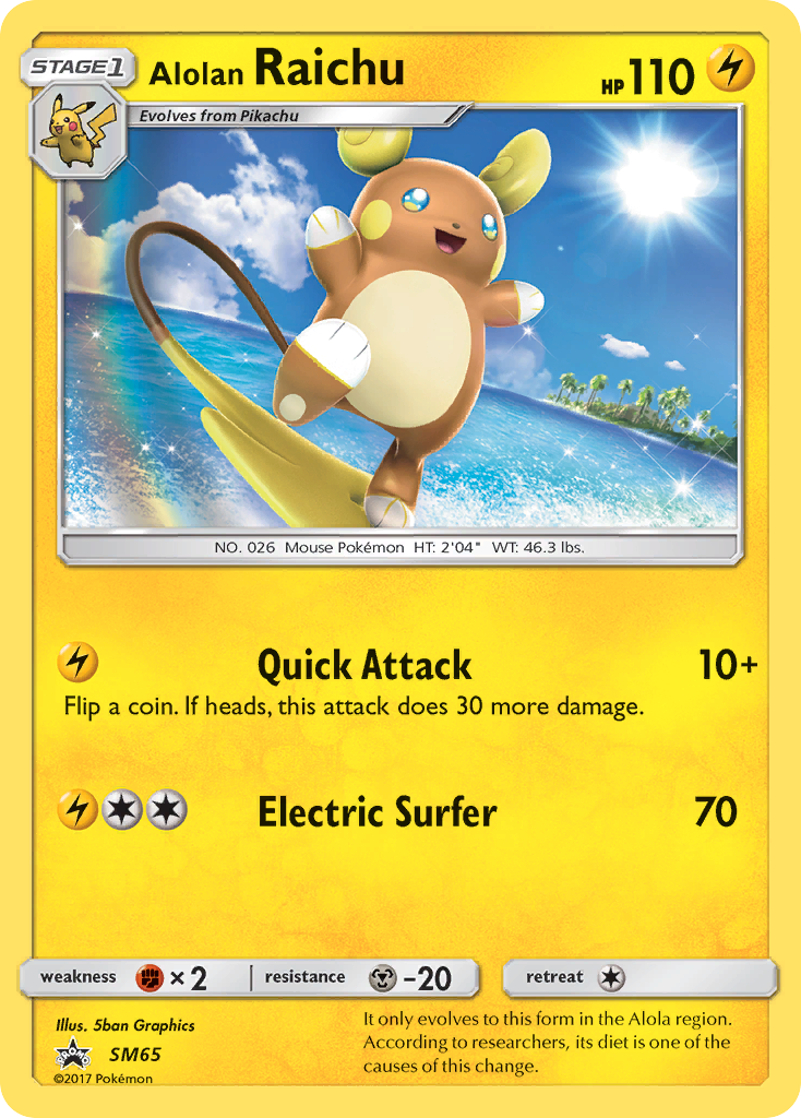 Alolan Raichu (SM65) [Sun & Moon: Black Star Promos] | Exor Games New Glasgow