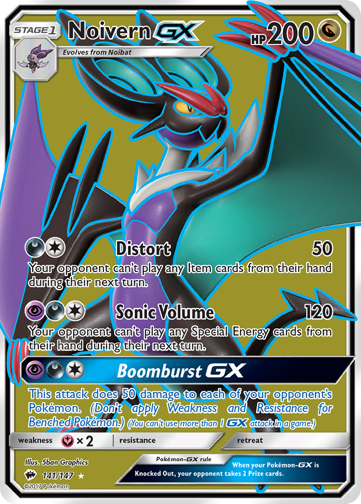 Noivern GX (141/147) [Sun & Moon: Burning Shadows] | Exor Games New Glasgow