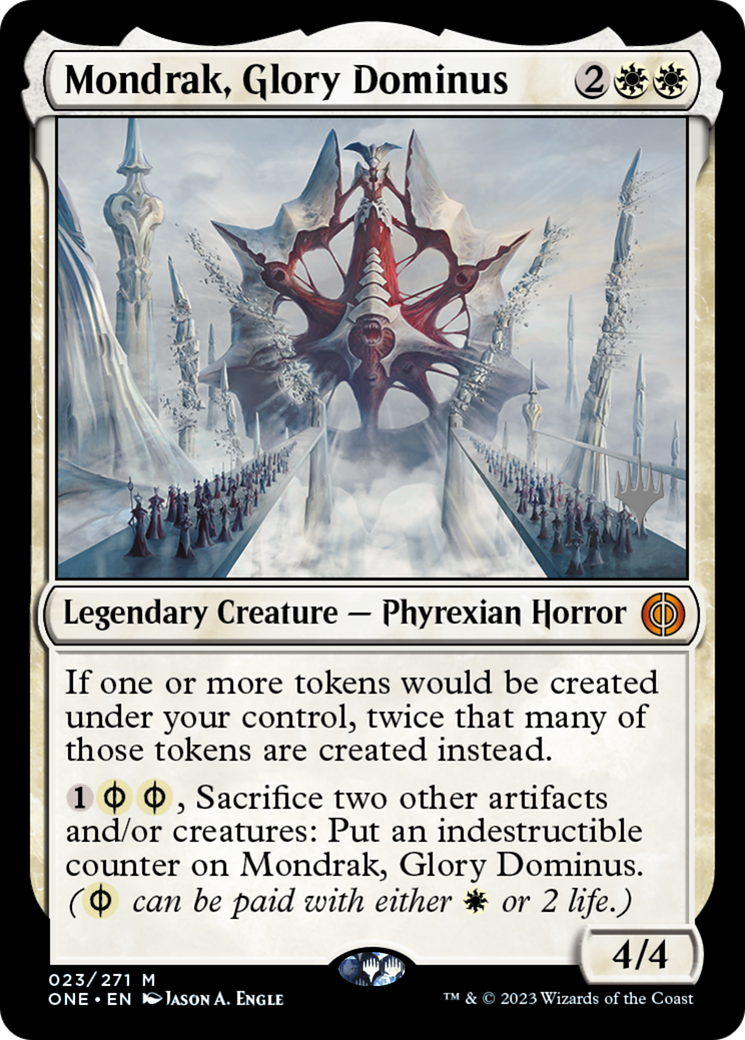 Mondrak, Glory Dominus (Promo Pack) [Phyrexia: All Will Be One Promos] | Exor Games New Glasgow