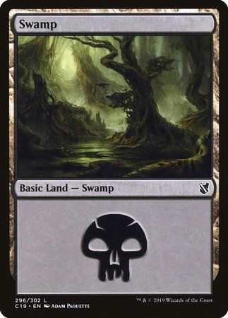 Swamp (296) [Commander 2019] | Exor Games New Glasgow