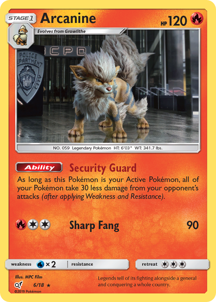 Arcanine (6/18) [Sun & Moon: Detective Pikachu] | Exor Games New Glasgow