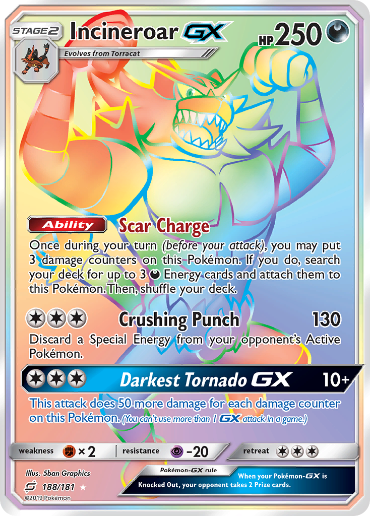 Incineroar GX (188/181) [Sun & Moon: Team Up] | Exor Games New Glasgow