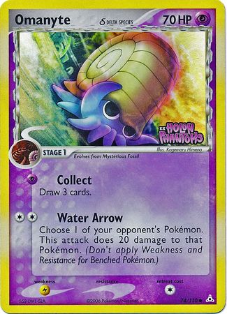 Omanyte (74/110) (Delta Species) (Stamped) [EX: Holon Phantoms] | Exor Games New Glasgow