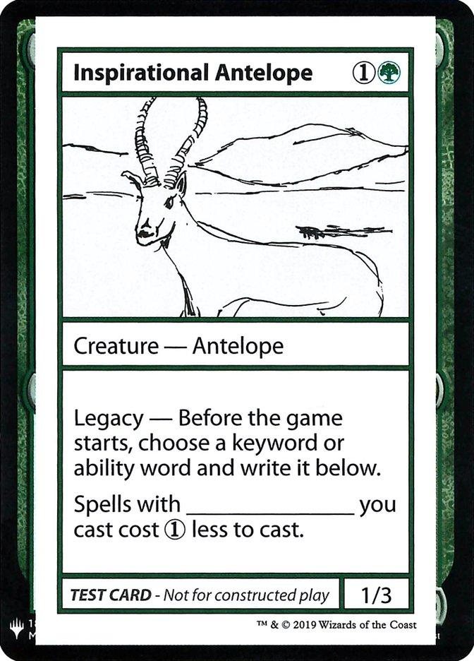 Inspirational Antelope [Mystery Booster Playtest Cards] | Exor Games New Glasgow