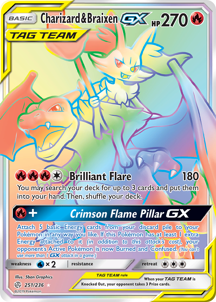 Charizard & Braixen GX (251/236) [Sun & Moon: Cosmic Eclipse] | Exor Games New Glasgow