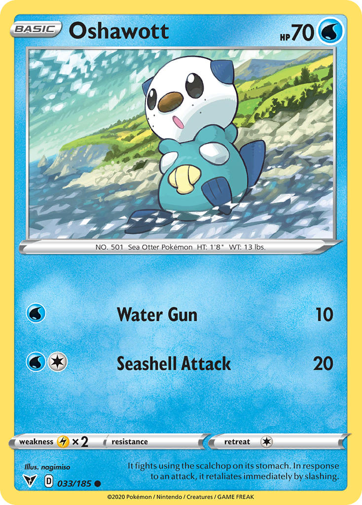 Oshawott (033/185) [Sword & Shield: Vivid Voltage] | Exor Games New Glasgow