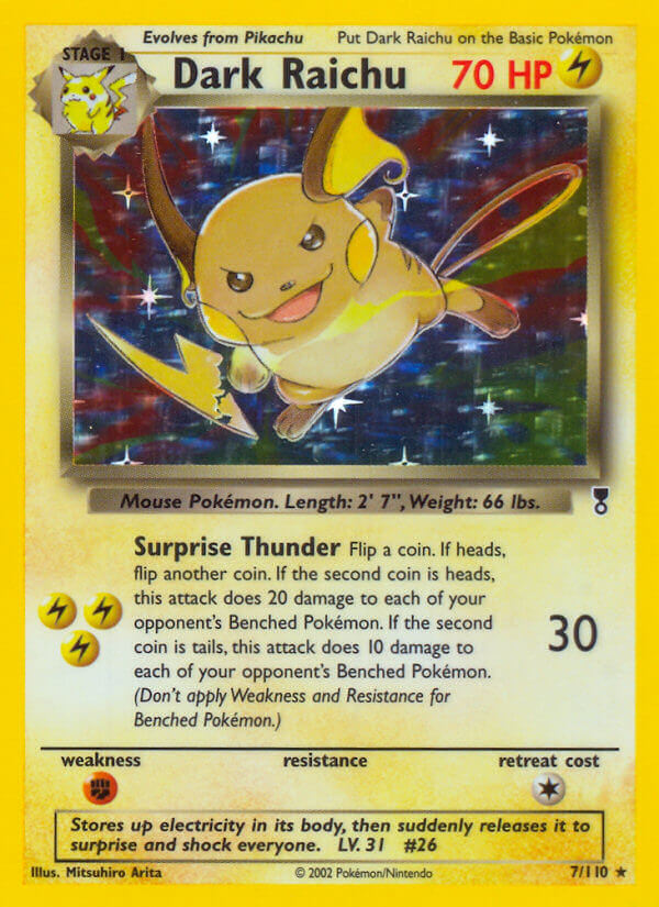 Dark Raichu (7/110) (WotC) (Theme Deck Exclusive) [Legendary Collection] | Exor Games New Glasgow