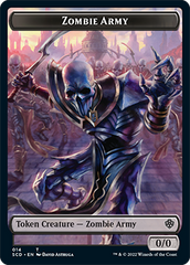 Zombie // Zombie Army Double-Sided Token [Starter Commander Decks] | Exor Games New Glasgow