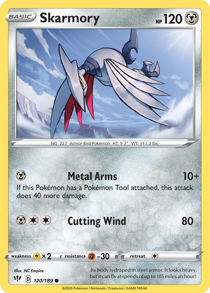 Skarmory (120/189) [Sword & Shield: Darkness Ablaze] | Exor Games New Glasgow