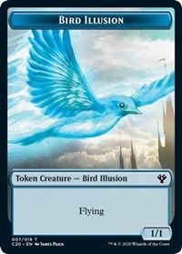 Bird Illusion // Beast (011) Double-sided Token [Commander 2020 Tokens] | Exor Games New Glasgow