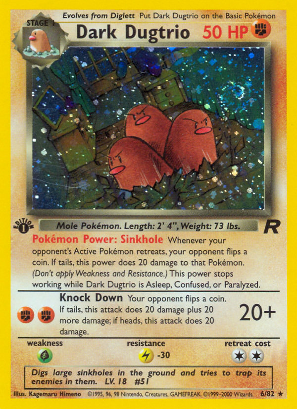 Dark Dugtrio (6/82) [Team Rocket 1st Edition] | Exor Games New Glasgow