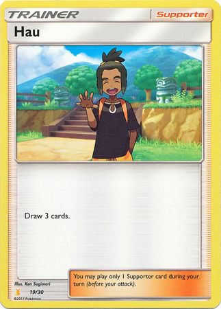 Hau (19/30) [Sun & Moon: Trainer Kit - Alolan Raichu] | Exor Games New Glasgow