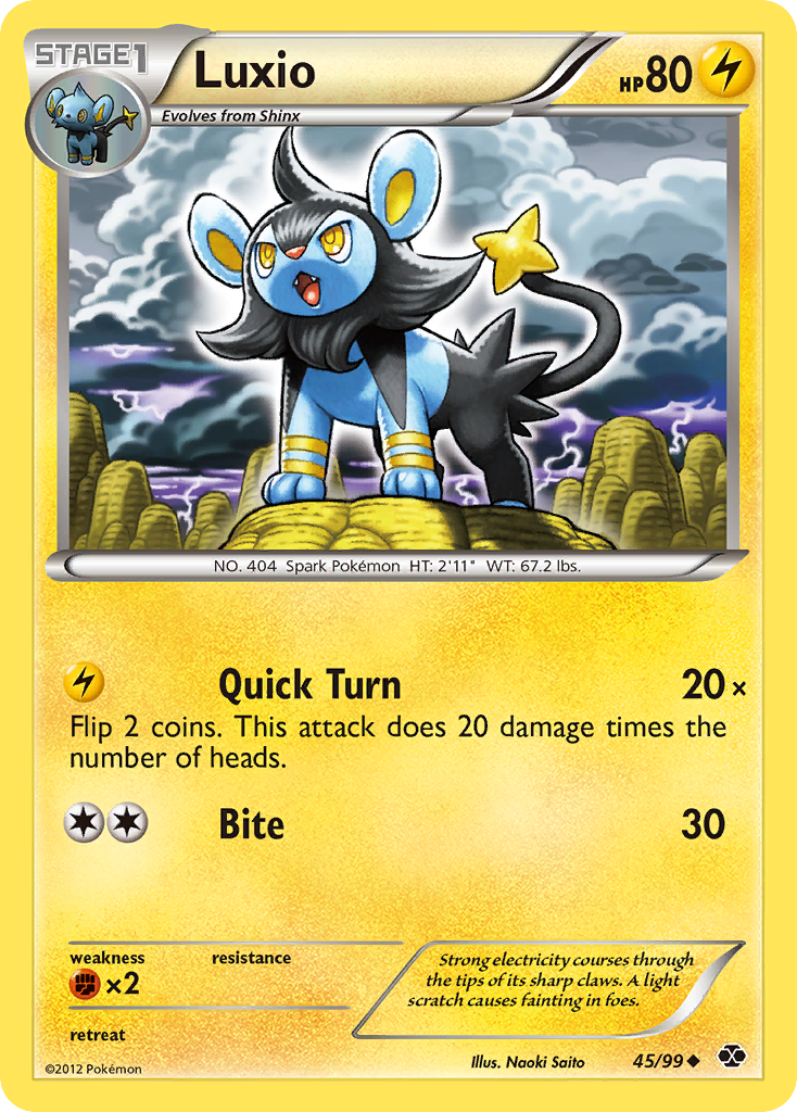 Luxio (45/99) [Black & White: Next Destinies] | Exor Games New Glasgow