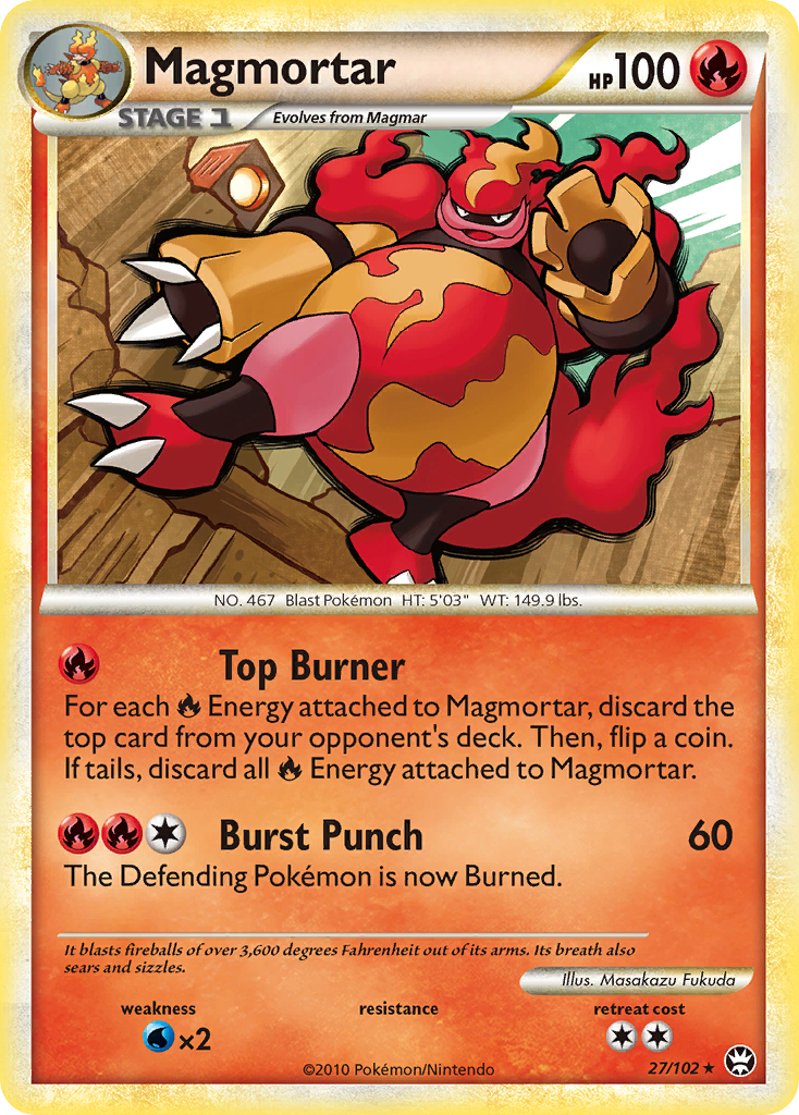 Magmortar (27/102) [HeartGold & SoulSilver: Triumphant] | Exor Games New Glasgow