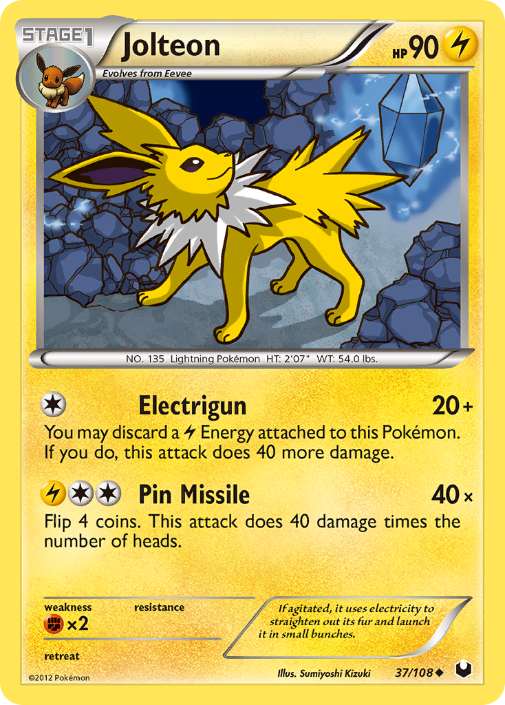 Jolteon (37/108) [Black & White: Dark Explorers] | Exor Games New Glasgow